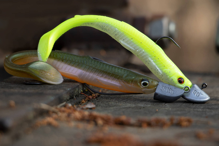 Zestaw gum Savage Gear Slender Scoop Shad 11cm | Dark Water Mix | 4szt