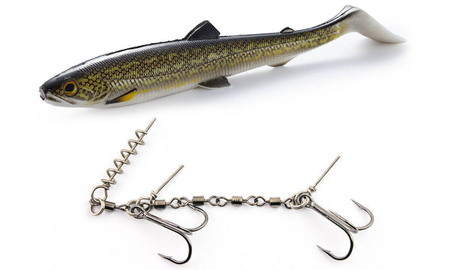 Zestaw Guma Westin BullTeez Shadtail 24cm | Natural Pike + Dozbrojka Vis Vangen