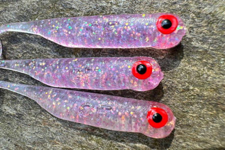 Guma Great Fish GF1 4,9cm | Glitter Pink | bezzapachowy | 10 szt.