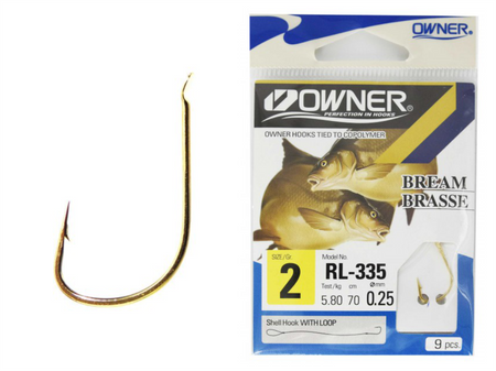 Haczyki z przyponem Owner RL 335 #4| 0.22mm | | 10 szt.