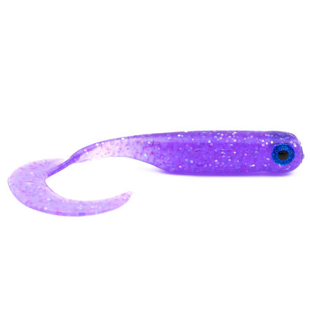 Guma Great Fish GF1 Twister 4,9cm | Glitter Light Purple | krewetkowy | 10 szt.