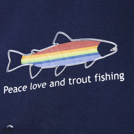T-shirt Geoff Anderson Organic Tee | Navi Peace Trout | M
