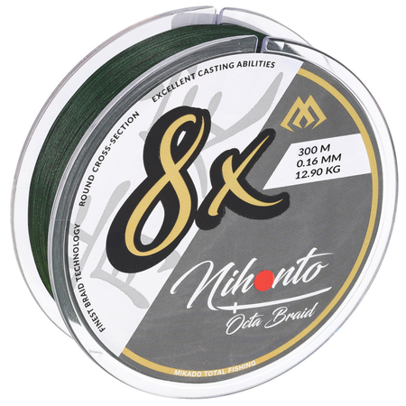 Plecionka Mikado Nihonto Octa Braid 0,23mm | green | 300m