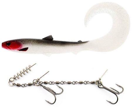 Zestaw Guma Westin BullTeez Curltail 21cm | 49g - Redlight + Dozbrojka Vis Vangen