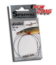 Przypon wolframowy Spinwal 30cm, 9kg z agrafką typu "S"