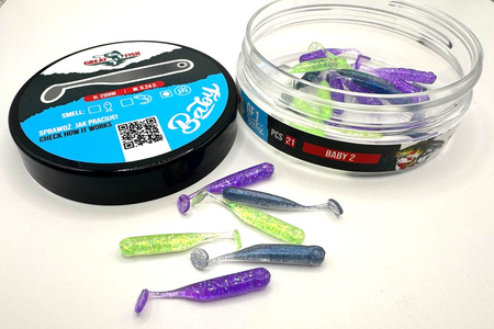 Guma Great Fish GF1 Baby 2,9cm | MIX2 | bezzapachowy | 21 szt.