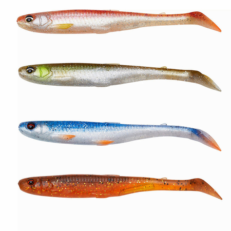 Zestaw gum Savage Gear Slender Scoop Shad 13cm | Clear Water Mix | 4szt