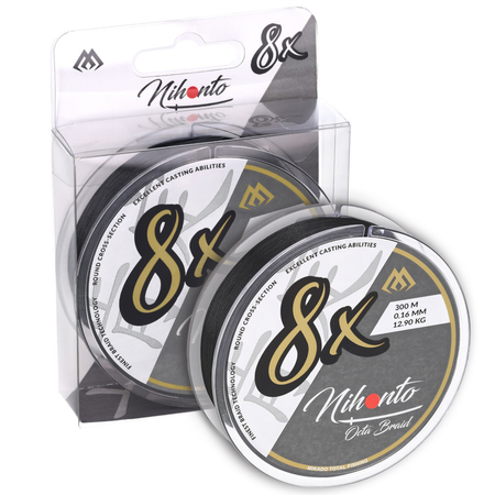Plecionka Mikado Nihonto Octa Braid 0,10 mm | black | 300m