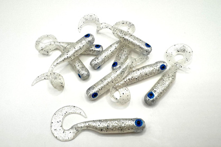 Guma Great Fish GF1 Twister 4,9cm | White Pearl | krewetkowy | 10 szt.