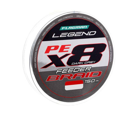 Plecionka FLAGMAN Legend Feeder Braid X8 0.12mm - 150m - 9.8kg - Dark Grey