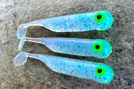 Guma Great Fish GF1 4,9cm | Ice Blue | bezzapachowy | 10 szt. | Dżejsiok Special Edition
