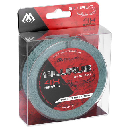 Plecionka Mikado SILURUS 4 X BRAID 0,40mm | 34,90kg | 300m| zielona
