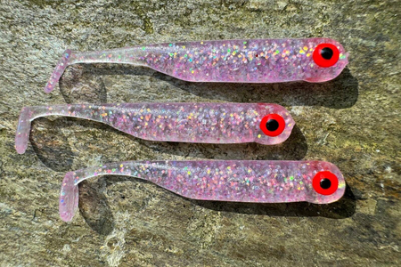 Guma Great Fish GF1 4,9cm | Glitter Pink | krewetkowy | 10 szt.