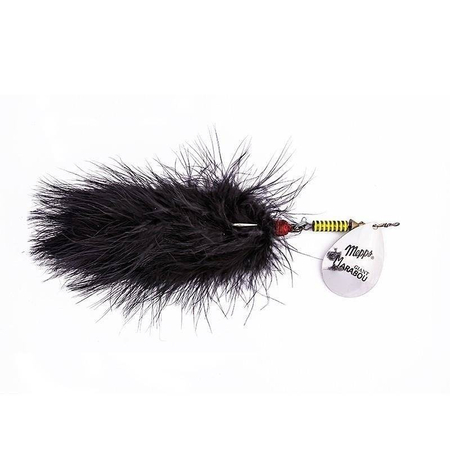 Obrotówka Mepps Giant Marabou | 40g | Srebrny / Czarny