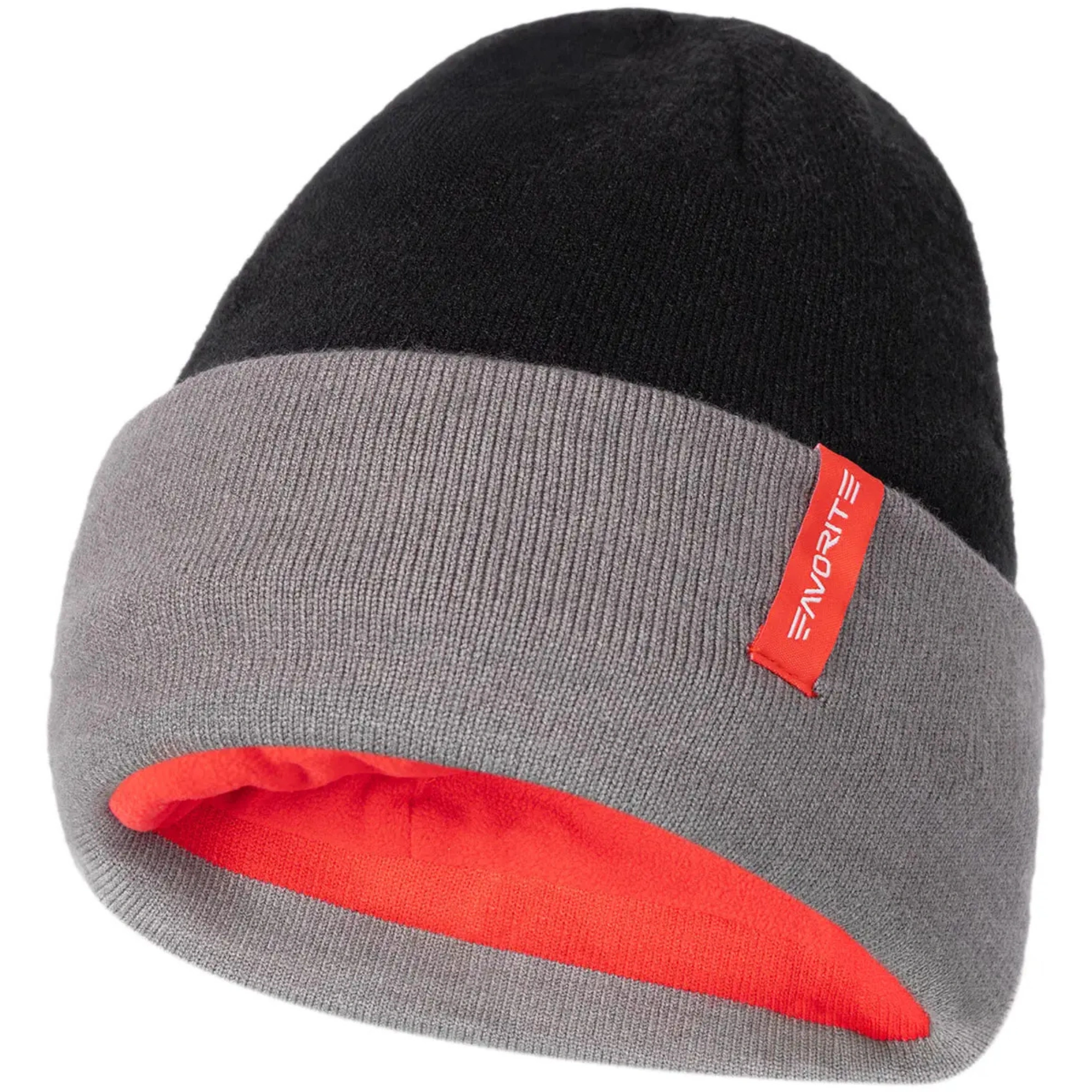 Czapka zimowa Favorite Red fleece 58 / czarno-szara