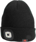 Czapka zimowa z latarką Mikado Beanie - czarna