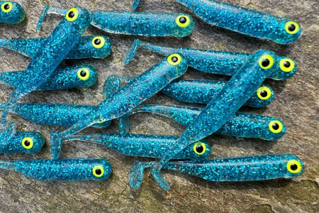 Guma Great Fish GF1 4,9cm | Glitter Blue | bezzapachowy | 10 szt.