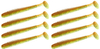Guma Keitech Swing Impact 4" | 10,2cm | #CT14 Motoroil / Chartreuse | 8 szt.