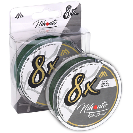Plecionka Mikado Nihonto Octa Braid 0,23mm | green | 300m