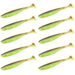 Guma Keitech Easy Shiner 3" | 7,6cm |  #401 Green Pumpkin / Chartreuse | 10 szt.