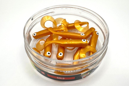 Guma Great Fish GF1 Twister 4,9cm | Gold | krewetkowy | 10 szt.