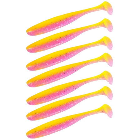 Guma Keitech Easy Shiner 4" | 10,16cm | LT#31 YELLOW/PINK | 7 szt.