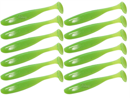 Guma Keitech Easy Shiner 2" | 5,08cm | #026 Clear Chartreuse Glow | 12 szt.