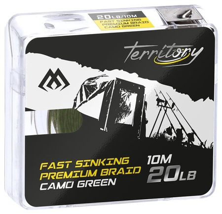 Plecionka przyponowa Mikado Fast Sinking Premium Braid Camo green | 20lb | 10m