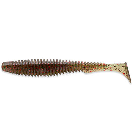 Gumy FishUp U-Shad 7,6cm | 3" | #045/Green Pumpkin/Red & Black | 9szt.