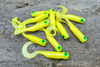 Guma Great Fish GF1 Twister 4,9cm | Yellow | bezzapachowy | 10 szt.
