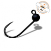 Główki jigowe wolframowe Gurza Trout J1 BL Tungsten Beads BK | #2 | 0.64g
