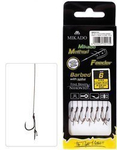 Przypony do methody Mikado z igłą - hak z zadziorem nr 8 DB / plecionka: 0.12mm/10cm - 8szt.