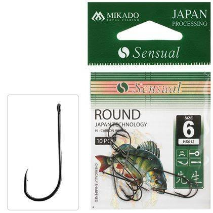 Haczyki Mikado Sensual - ROUND Z ZADZIORAMI Nr 6 BN - 10szt.