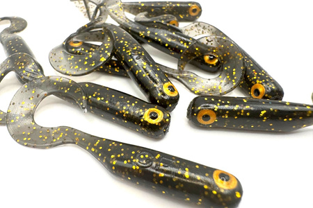 Guma Great Fish GF1 Twister 4,9cm | Black&Gold | krewetkowy | 10 szt. | Edycja Limitowana Typ od Ryb