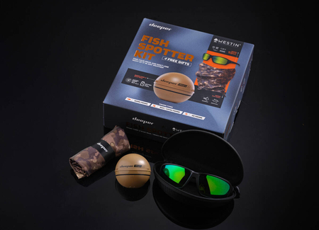 Echosonda Deeper CHIRP+ 2 w zestawie z okularami polaryzacyjnymi firmy Westin oraz kominem Deeper GRATIS!!!