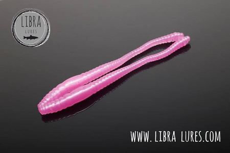 Przynęta Libra Lures Dying Worm 7cm | 018 - Pink Pearl | brak zapachu | 15 szt.