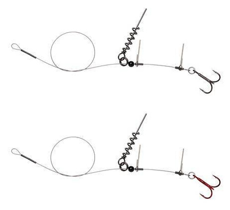 .Dozbrojki SAVAGE GEAR LINETHRU CORKSCREW RIG #2 30CM 22KG 2PCS. Do gum 22-25cm