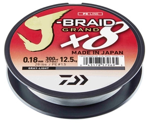 Plecionka Daiwa J-Braid Grand X8 0.20mm | 135m | Gray-Light