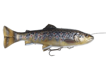 .Guma SAVAGE GEAR 4D Line Thru Pulsetail Trout 20cm SS 102g - Brown Trout