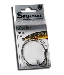 Przypon wolframowy Spinwal 40cm, 9kg z hakiem