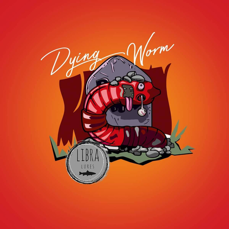 Przynęta Libra Lures Dying Worm 8cm | 017 - Bubble Gum | kryl | 12 szt.