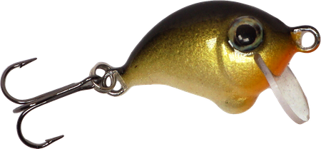 Wobler A.J Lures Żniwiarz 2.5cm - tonący - Oliwka z Czarnym Grzbietem