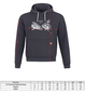 Bluza z kapturem Favorite Black logo dark grey melange | rozm. M