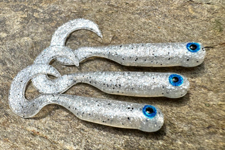 Guma Great Fish GF1 Twister 4,9cm | White Pearl | krewetkowy | 10 szt.