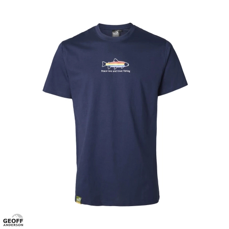 T-shirt Geoff Anderson Organic Tee | Navi Peace Trout | M