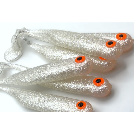 Guma Great Fish GF1 Ripper 7cm | Silver Pearl | Krewetkowy | 6 szt. | Typ Od Ryb Special Edition