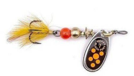 Obrotówka Mepps Black Fury Mouche #3 | 6,5g | Srebrny / Fluo Red Mucha