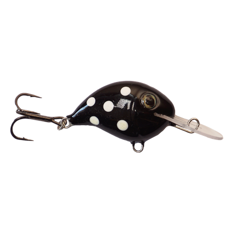 Wobler A.J Lures Żniwiarz SDR 3.5cm - tonący - Czarny w Białe Kropki