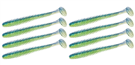 Guma Keitech Swing Impact 4" | 10,2cm | LT#60 Blue X Chart | 8 szt.