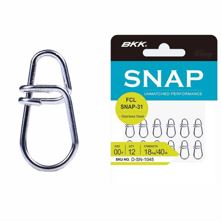 Agrafki BKK FCL Snap-31 | #0 | 12 szt.